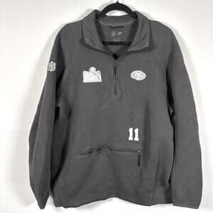 Nike NFL San Francisco 49ers Super Bowl Sweatshirt Mens 1/4 Zip Pullover Gray XL